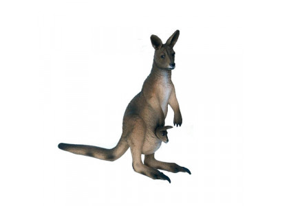 Känguru Figur Liewensgréisst Dekoratioun Statuen Skulptur Gaart Deko Figuren 174cm