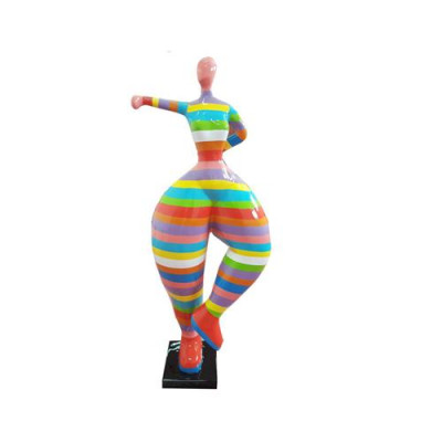 Abstrakt Skulpturen Figur Statue Faarweg ugestrach Statuen 132cm XXL Statue Plastik