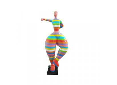 Abstrakt Skulpturen Figur Statue Faarweg ugestrach Statuen 132cm XXL Statue Plastik