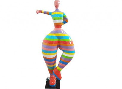 Abstrakt Skulpturen Figur Statue Faarweg ugestrach Statuen 132cm XXL Statue Plastik