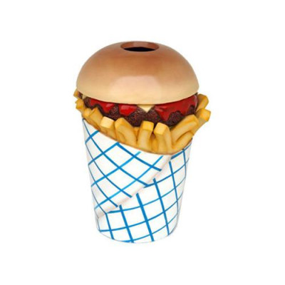 Skulptur Fast Food Offall Toun Eemer Eemer Restaurant Statu Figuren Gastronomie