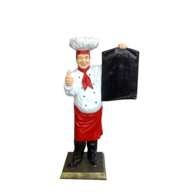 Kach Figur Statue Skulptur Reklamfigur Menüstafel Reklamstänner Restaurant 140cm