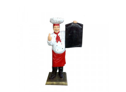 Kach Figur Statue Skulptur Reklamfigur Menüstafel Reklamstänner Restaurant 140cm