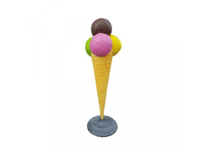 Skulptur Kugele mat Glace Reklamm Glacegeschäft Figuren Statuen Aufsteller 175 cm Comic