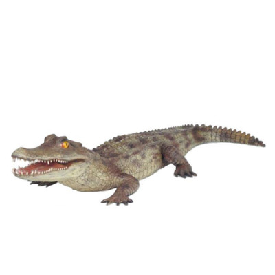Krokodil Gaart Dekoratioun Liewensgréisst Statue Figuren Skulptur 198cm Statuen Figur