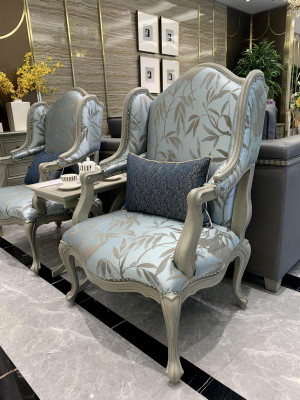 Fotell Stoffer Eenzelsëtz Miwwelen Relax Sëtz Design Canapé Textil Wunnzëmmer Fauteuil