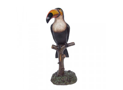 Gaart Dekoratioun Vugel Tukan 80cm Figur Statu Skulpturen Figuren Popagei 113cm