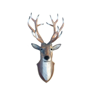 Hirschgewei Kapp Wanddeko Dekoratioun 110cm Wanddesign Kapp Skulptur Statue