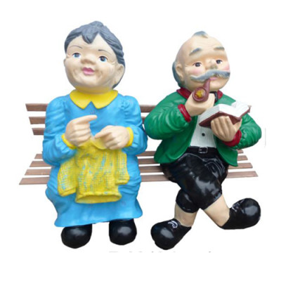 Deko Figur Statue Skulptur 64cm Figuren Statuen Skulpturen Rentner Koppel Gaart