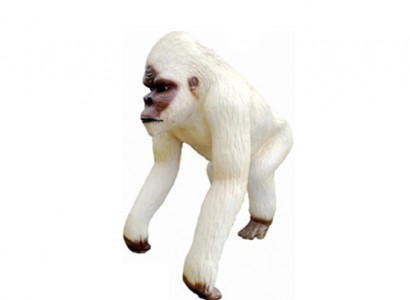 Affe Figur abstrakt Figuren Statuen modern Sëlwer gemoolt nei 70cm Statue Nei