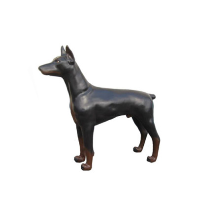 Dobermann Hond Attrappe Abrochser Schutz Kampfhond Hond Dekoratioun Statu Skulptur
