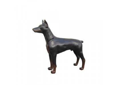 Dobermann Hond Attrappe Abrochser Schutz Kampfhond Hond Dekoratioun Statu Skulptur