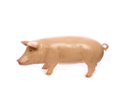 Aarm Schwäin Bauerenhaff Dekoratioun Gaart Figuren Statue Déier Zoossiss Statuen 93cm
