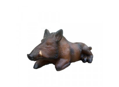Abstrakt dekorativ Wëllschweinskulptur Wëllschwein Juegd Gaart