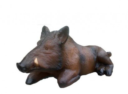 Abstrakt dekorativ Wëllschweinskulptur Wëllschwein Juegd Gaart