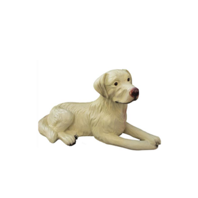 Hond Figur Hënn Figuren Statuen modern Beige bemoolt nei 88cm Statue Skulptur