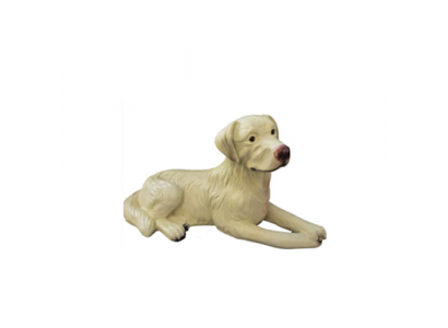Hond Figur Hënn Figuren Statuen modern Beige bemoolt nei 88cm Statue Skulptur