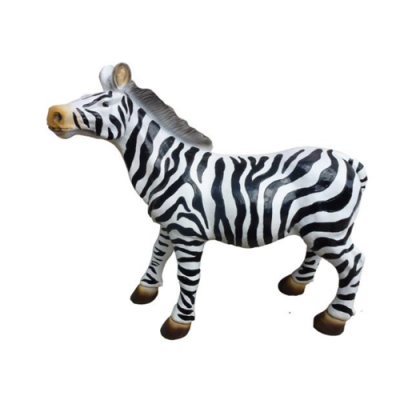 Modernen Design Zebra Déier Gaart aus Plastik Dekoratioun Deko Skulptur 70cm Nei