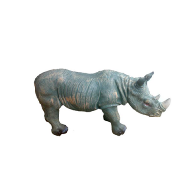 Nashorn Dekorativ Statue Gaart Figuren Statuen 60cm Liewensgrouss Figur Plastik