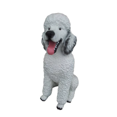 Puddel dekorativ Statu Gaart Figuren Statuen 62cm Liewensgréisst Figur Plastik