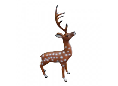 Schéi dekorativ modern Skulptur vun engem Hierscht, Figurenhéicht 75 cm.