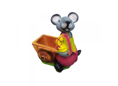 Dekorativ modern schéi Skulptur Maus, Figurenhéicht 60 cm