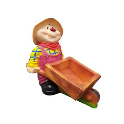 Gartendekoratioun Figur Statu Skulpturen Deko Figuren Hamster Handaarbecht 60cm