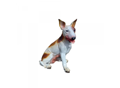 Hond Dekorativ Statu Gäert Figuren Statuen 47cm Liewensgrouss Figur Plastik