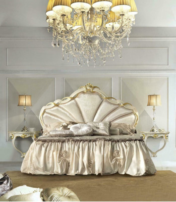 Klassescht Bettergestell Better - Duebel Bett 180x200cm - Barock Rokoko Italienesch