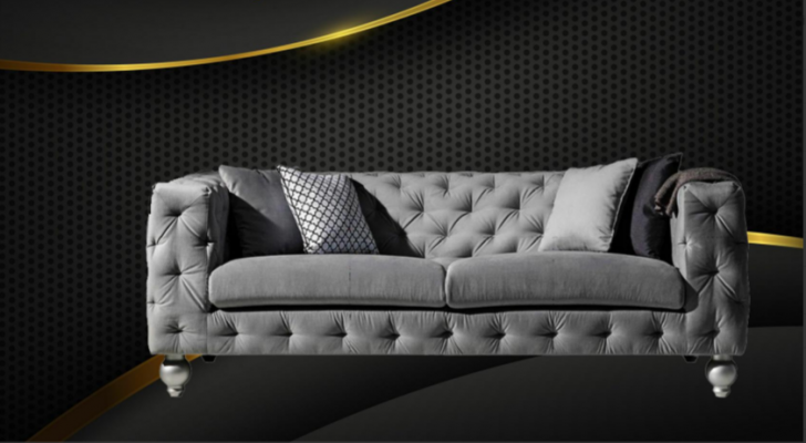 Dreisëtzer Stoff Wunnzëmmer Gro Design Sofa Sofas Samt xxl grouss Polster Couchen