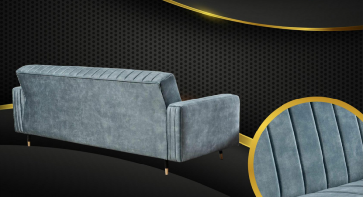 Dräisëtzer Stoff Wunnzëmmer Rosa Design Sofa Sofas Samt XXL grouss Polster Couchen