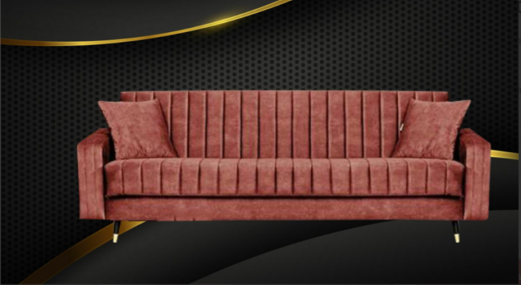 Dräisëtzer Stoff Wunnzëmmer Rosa Design Sofa Sofas Samt XXL grouss Polster Couchen