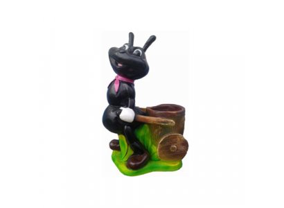 Gaart Ameis Gaart Dekoratioun Figuren Statuen Figur Hand bemoolt Nei 48 cm