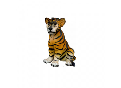 Dekoratioun Gaart Plastik Figuren Handbemoolt Figur Statue Tiger 35 cm Statuen