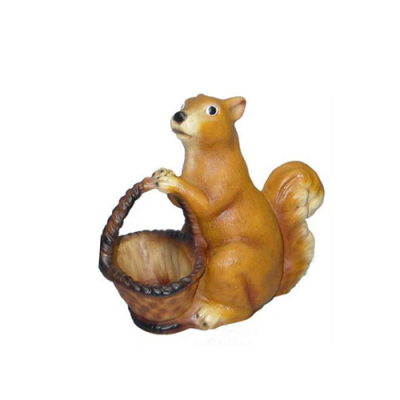 Eichhörnchen mat Kuerf Figur Dekoratioun Skulptur Statue Figuren Skulpturen Nei