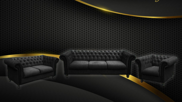 Chesterfield Design Sofa Garnitur Wunnzëmmer Miwwelen Couch 321 Sëtzer Couchen Sofen