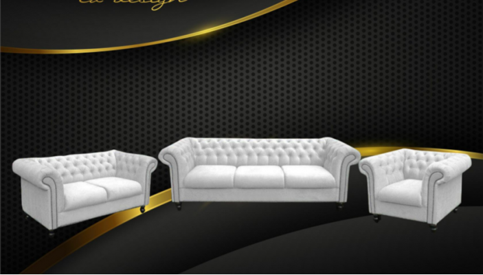 Chesterfield Design Sofa Garnitur Wunnzëmmer Miwwelen Couch 321 Sëtzer Couchen Sofen