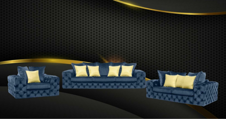 Luxus 4-Sëtzer Canapé Polstersofa Lieder Stoff Textil Couchen Garnitur 