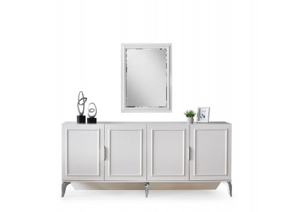 Garnitur Anrichte Sideboard Schaf Holzschaf Holz Spigel Wäiss