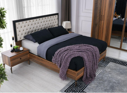 Bettkader Bett Duebelbett Holzbett Brong Bettkaderen Schlofzëmmer