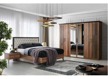 Komplett duebel Bett Schlofkummer Nuetsdëscher Brong Schlofkummer 4 Deeler Schaf