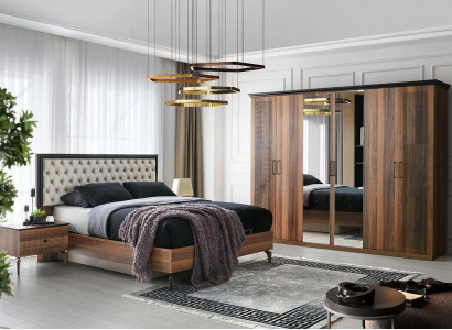 Komplett duebel Bett Schlofkummer Nuetsdëscher Brong Schlofkummer 4 Deeler Schaf