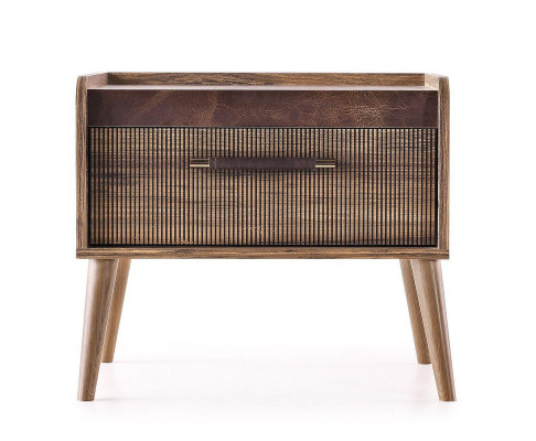 Nuetskonsol Komplett Nuetsdëscher Set Dëscher Braun Holz Set 2-Stéck