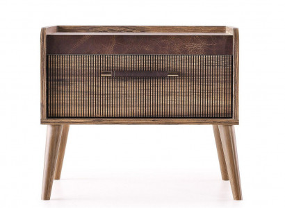 Nuetskonsol Komplett Nuetsdëscher Set Dëscher Braun Holz Set 2-Stéck