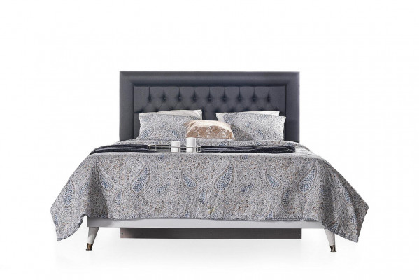 Chesterfield Duebelbett Bett mat Bettkëscht Bettrahmen Gro Polster