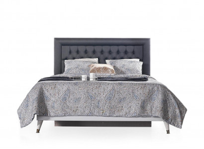 Chesterfield Duebelbett Bett mat Bettkëscht Bettrahmen Gro Polster