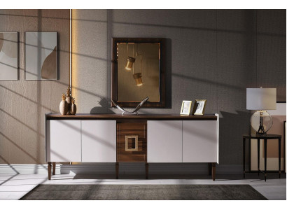 Grupp Anrichte Sideboard Schaf Spigel Holz Komoud Modern Braun