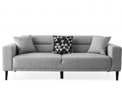 Dréisëtzer Couch Polstersofa Stoffsofa Gro Sofa 3 Sëtzer Klassesch