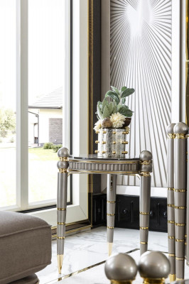 Bäistelltisch Gro Design Elegant Schéint Wunnzëmmer Modern Luxus Dëscher