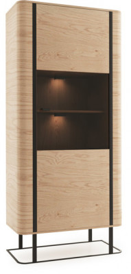Heemzëmmer-Miwwel-Saz vun héijer Qualitéit Vitrinn + Iessdësch + Sideboard Kommode